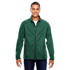 TEAM 365 Men's XL Green Microfleece Performance Full Zip Jacket Outdoors